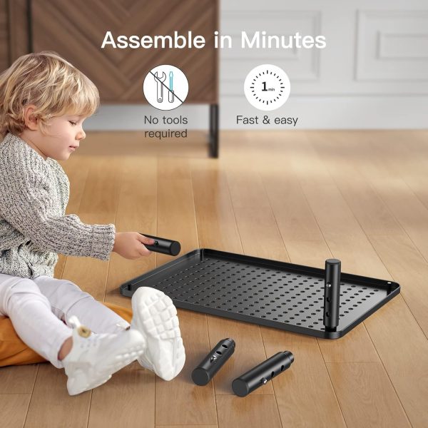 HUANUO Monitor Stand, Monitor Stand Riser 3 Height Adjustable, Monitor Riser with Airflow Vents, Laptop Stand for Desk, Laptop Riser, Desk Organizer for Monitor, 15.6" Laptop, PC, Printer - Image 7