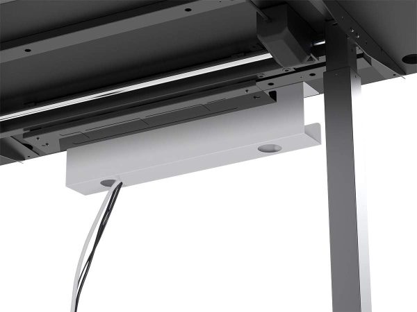 Monoprice Under Desk Cable Tray - Steel with Power Supply and Wire Management - Workstream Collection White - Image 5
